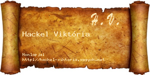 Hackel Viktória névjegykártya